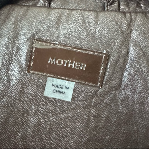 NWOT! MOTHER - The Count Chocula Faux Leather Jacket - Brown - Picture 8 of 16